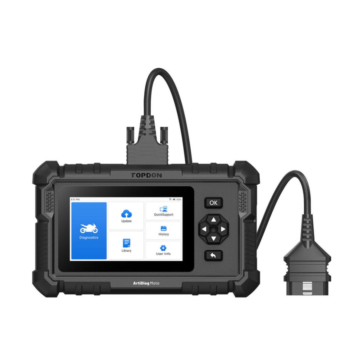 Topdon ArtDiag Moto 5 Inch Motorcycle Diagnostic Tool (ADMOTO) + Free Tool