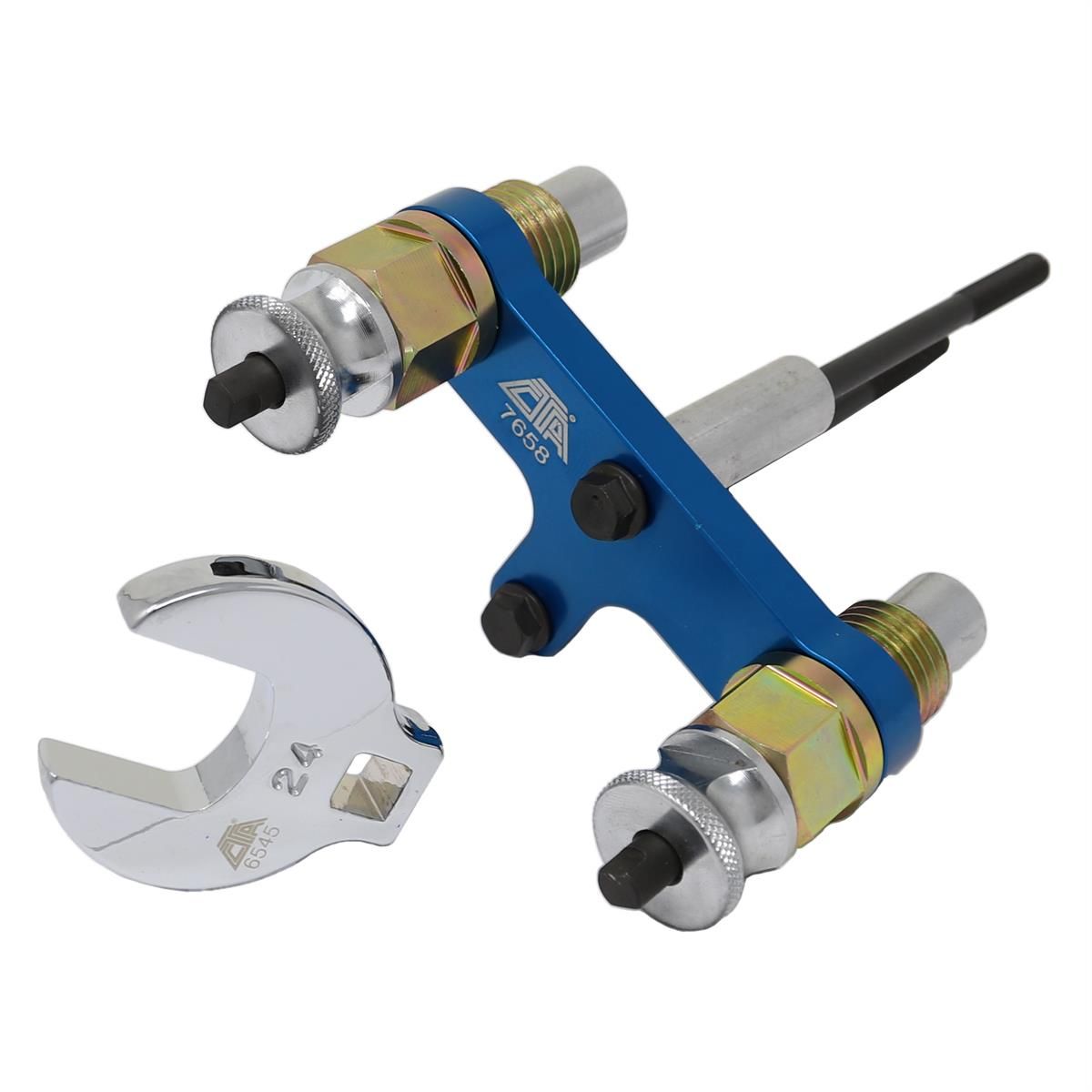 CTA Tools Fuel Injector Removal Tool With 24mm Crows Foot Wrench - Compatible With Bmw N20 And N55 Engines (7658U)