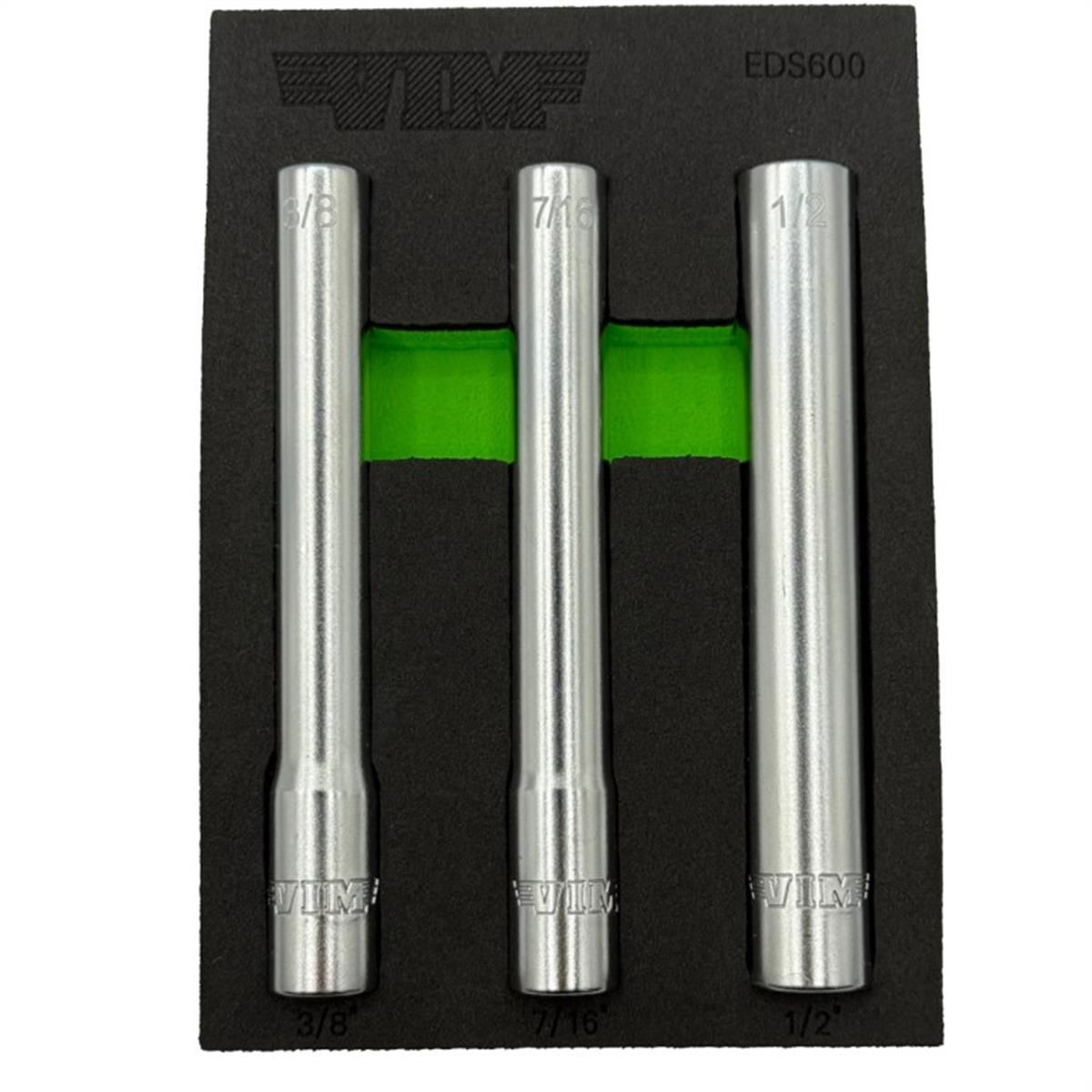VMEDS600 0.37 in. Drive SAE Extra Socket Set - 3 Piece