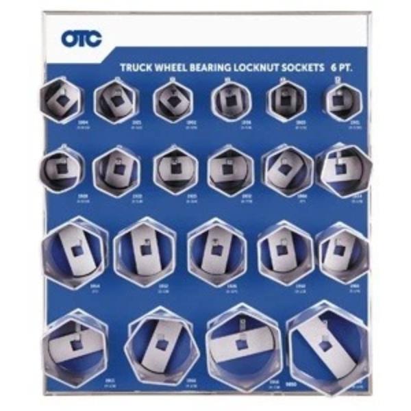 OT9850A 6 Point Locknut Socket Display Board, Matte - 21 Piece
