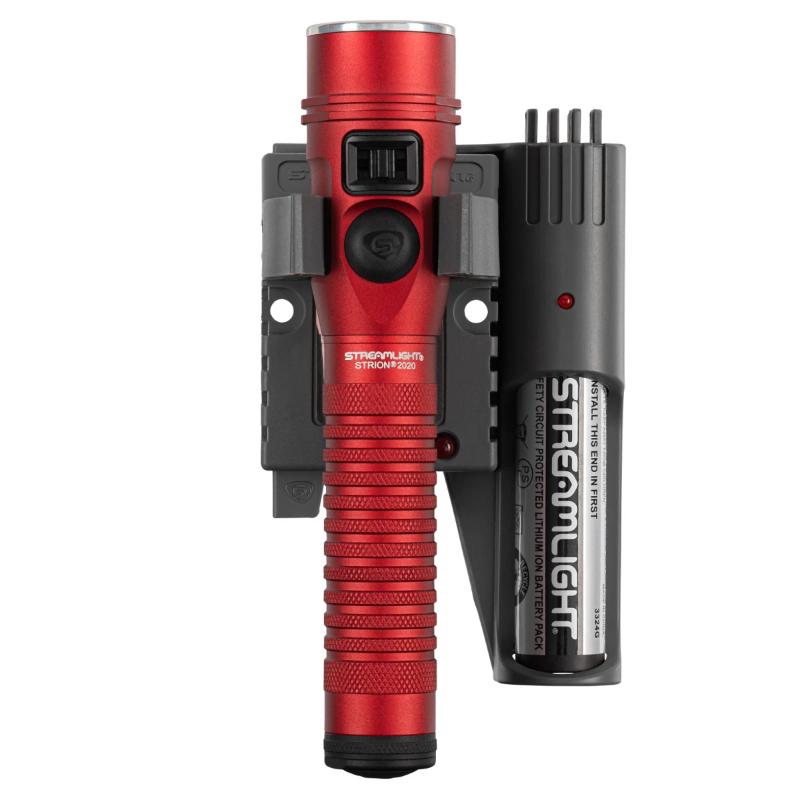 SG74443 Strion 2020 Flashlight - 1200 Lumens, 120V, 100VAC & 12V Charging - Red