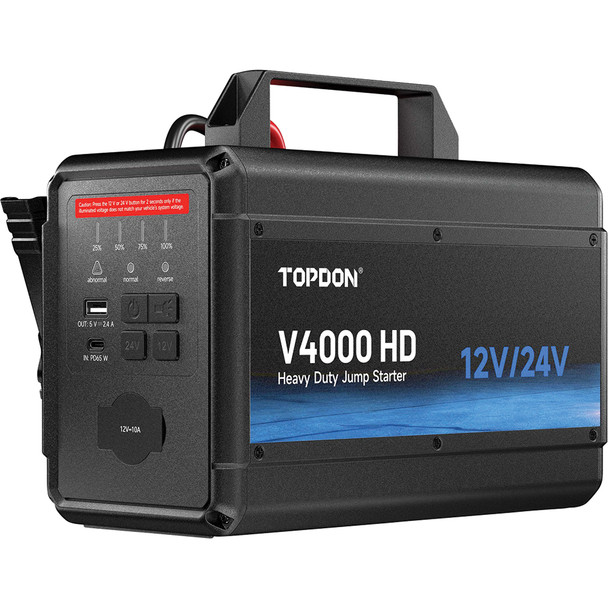 Topdon 12V/24V Heavy Duty Jump Starter (V4000HD)