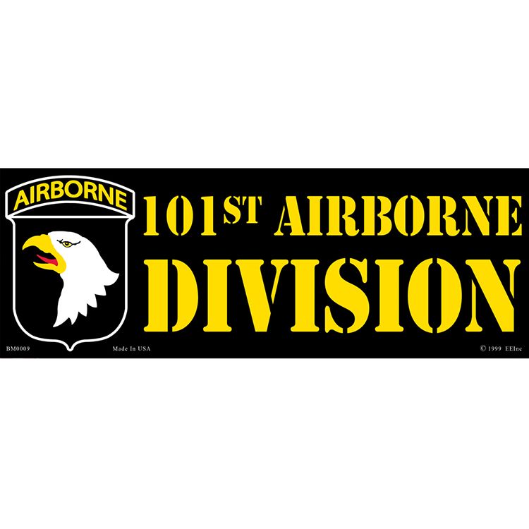 BM0009 Sticker - Army, 11st Airborne - 3.5 x 10 in.