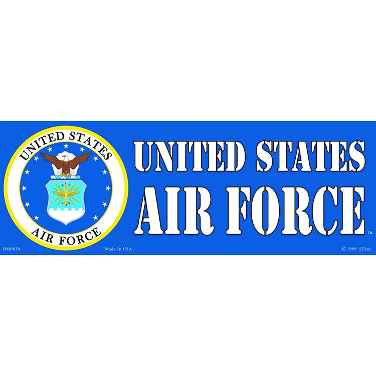 BM0030 Sticker - USAF Emblem - 3.5 x 10 in.