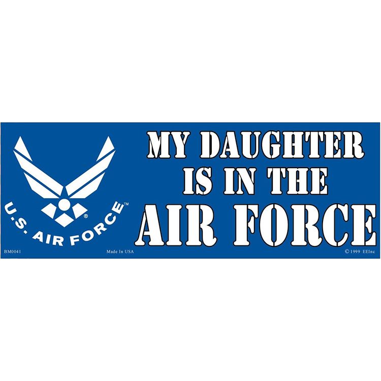 BM0041 Sticker - USAF, My Daughter - 3.5 x 10 in.