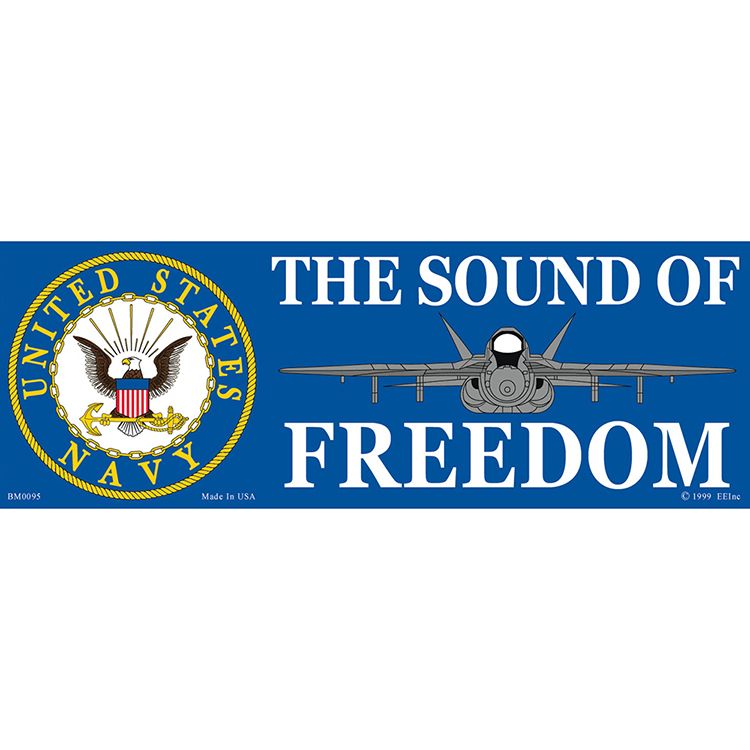 BM0095 Sticker - USN, Freedom - 3.5 x 10 in.