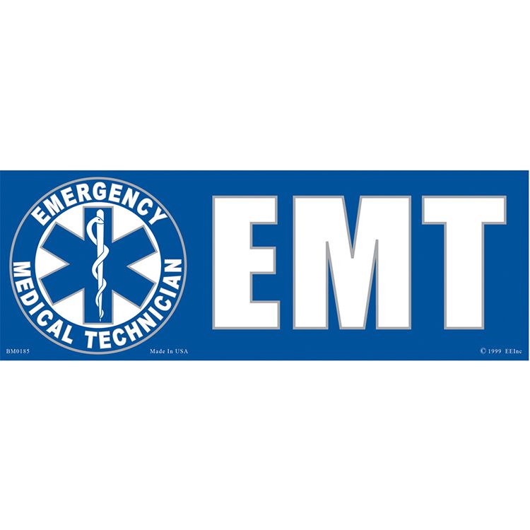 BM0185 Sticker - EMT Logo - 3.5 x 10 in.