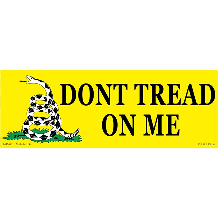 BM7092 Sticker - Dont Tread on Me - 3.5 x 10 in.