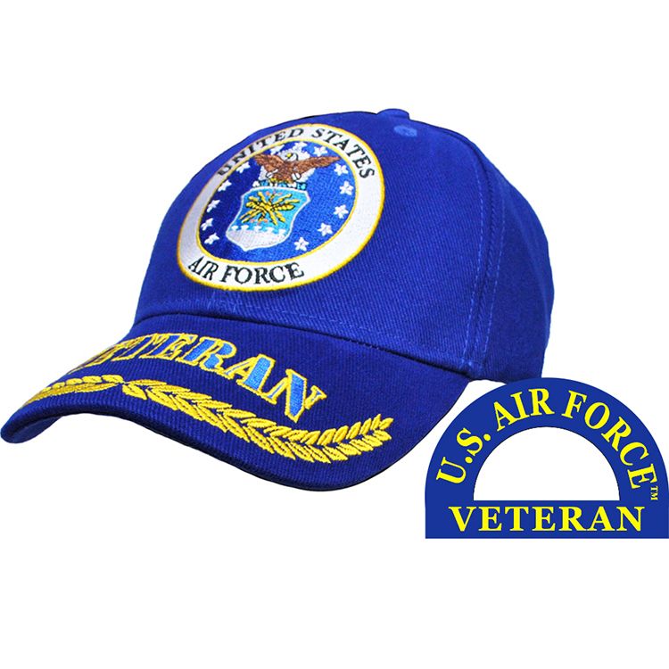 CP00404 Cap - USAF, Veteran, Wreath