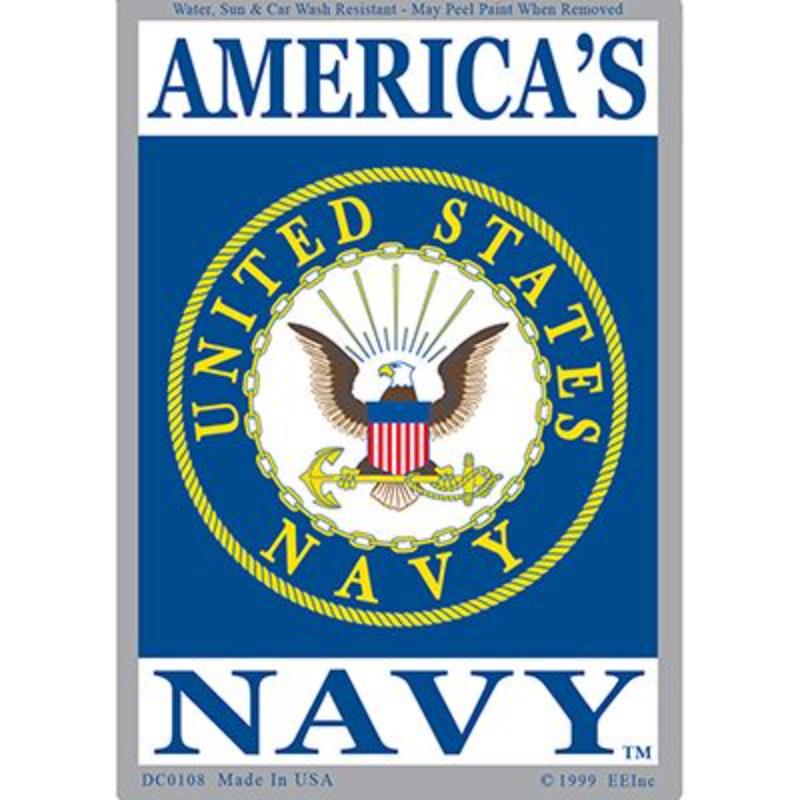 DC0108 Sticker - USN Logo - 3 x 4.25 in.