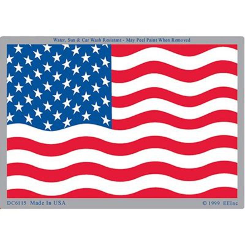 DC6115 Sticker - USA, Flag - 3 x 4.25 in.