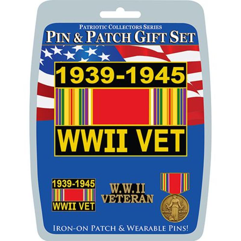 Picture of Eagle Emblems DIS0035 Gift Set - World War II Service - 3 Pins & 1 Patch