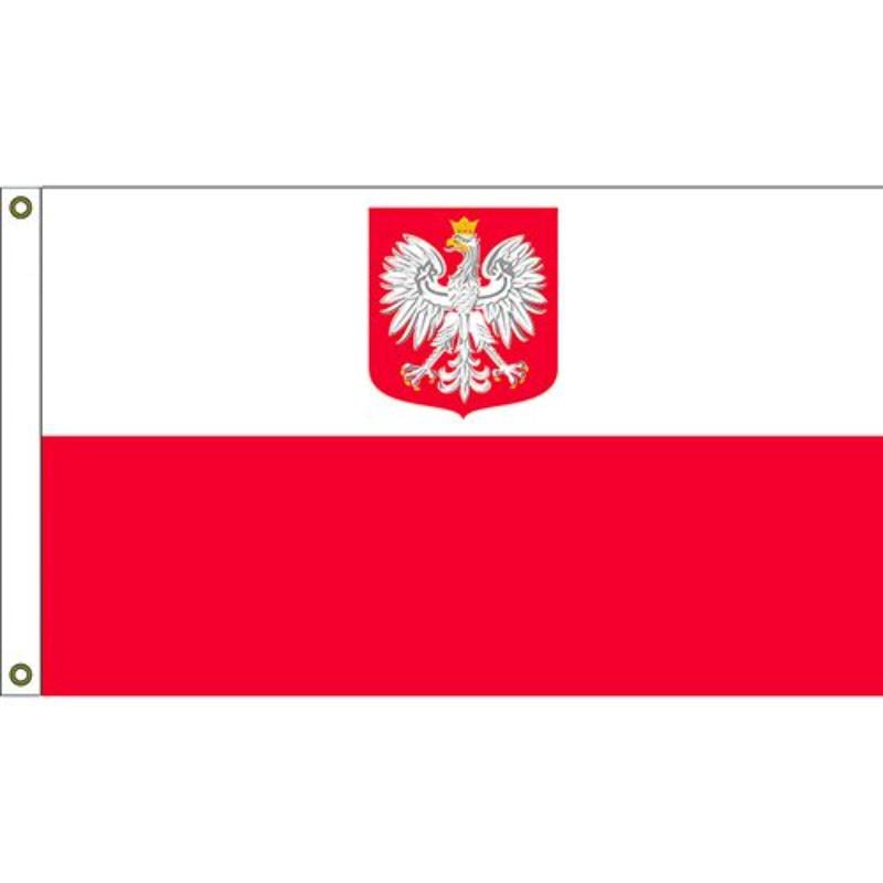 F1081 Flag - Poland Civil & State - 3 x 5 ft.