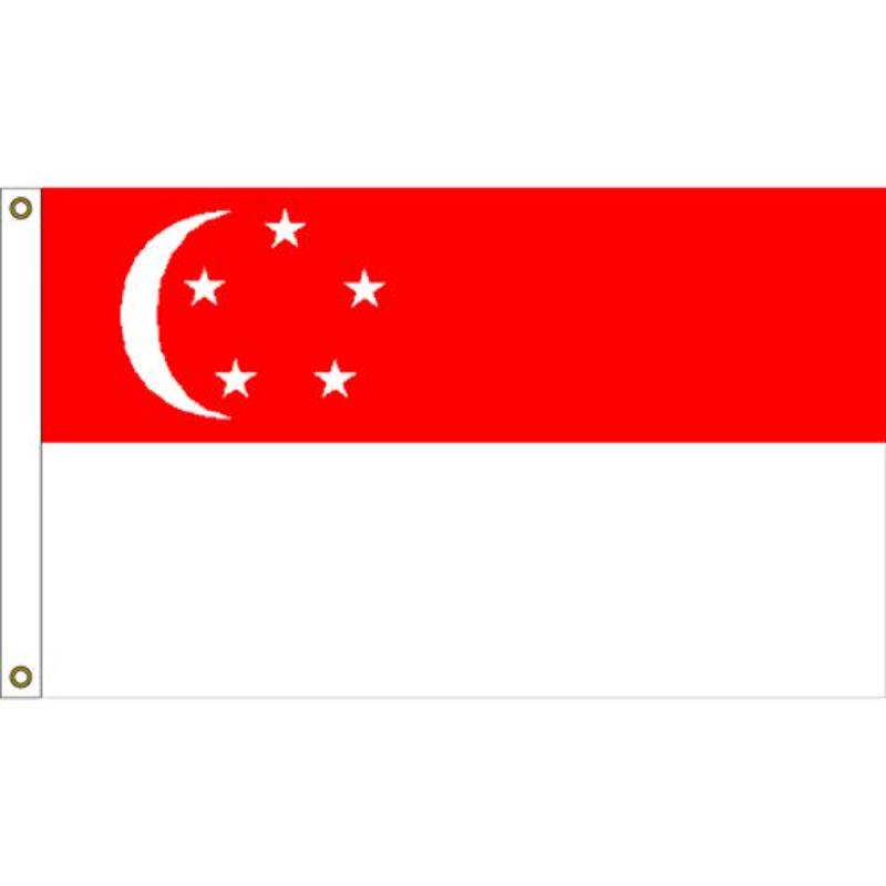F1098 Flag - Singapore - 3 x 5 ft.