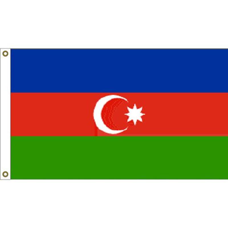 F1141 Flag - Azerbaijan - 3 x 5 ft.