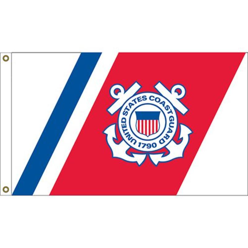 F1326 Flag - United States Coast Guard, Red, White & Blue - 3 x 5 ft.