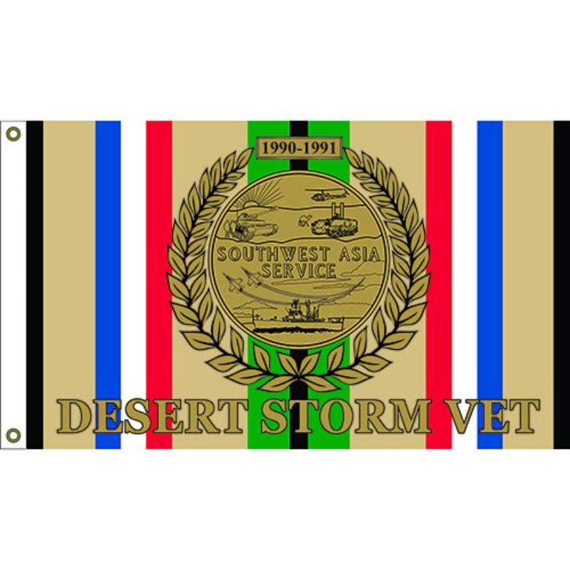 F1327 Flag - Desert Strom Service Ribbon, 1990-1991 - 3 x 5 ft.