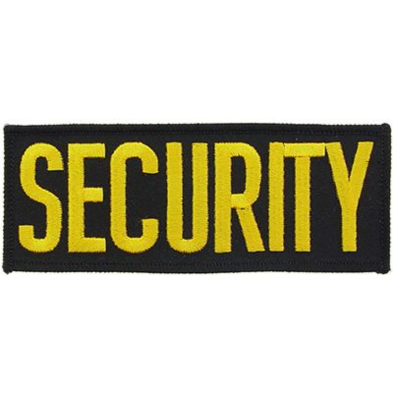 PM4070 Patch - Security Tab, Yellow & Black - 5 x 2 in.