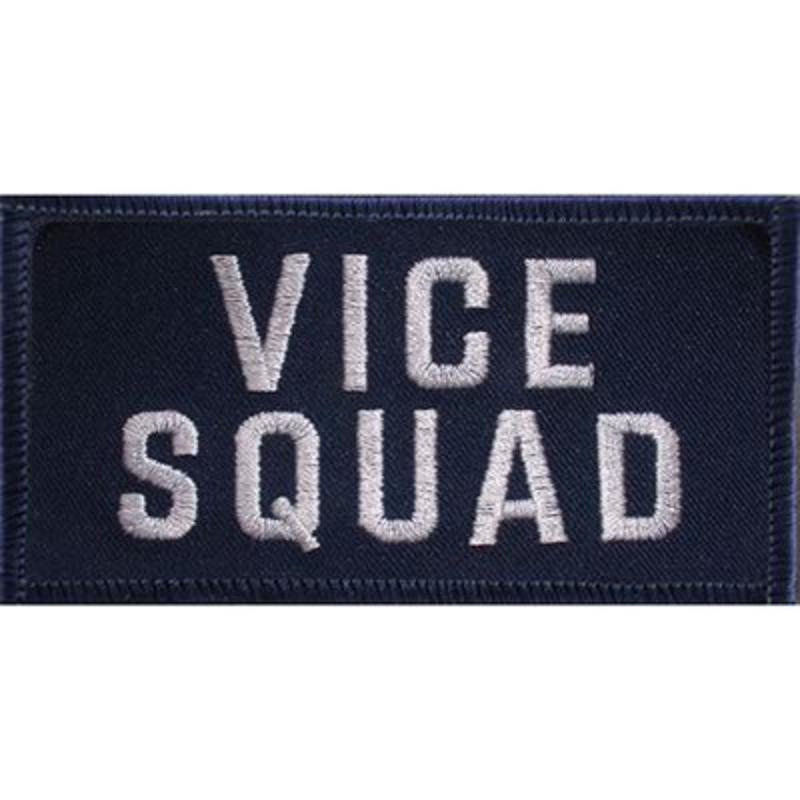 PM4080 Patch - Vice Squad Tab, White & Blue - 4.25 in.