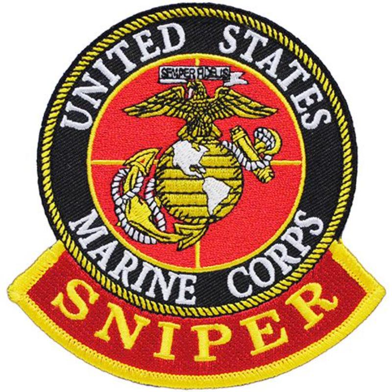 PM7042 Patch - USMC, Sniper - 4.23 in.