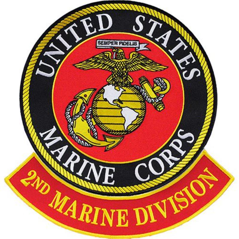 PM9027 Patch - USMC, 2nd Division - 12 in.