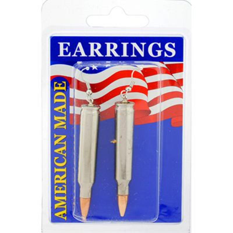 Picture of Eagle Emblems ER9648 Earrings - Bullet&#44; 223Cal - Nickel