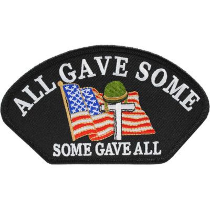 PM1696 Patch - Hat, Some Gave All - 5.25 x 3 in.