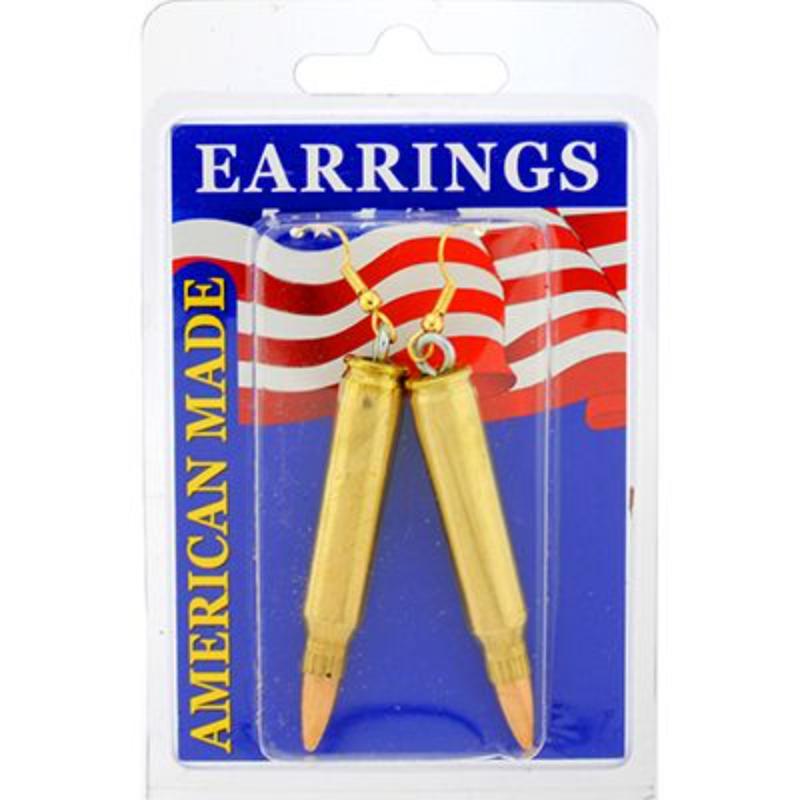Picture of Eagle Emblems ER9649 Earrings - Bullet&#44; 223Cal&#44; Brass