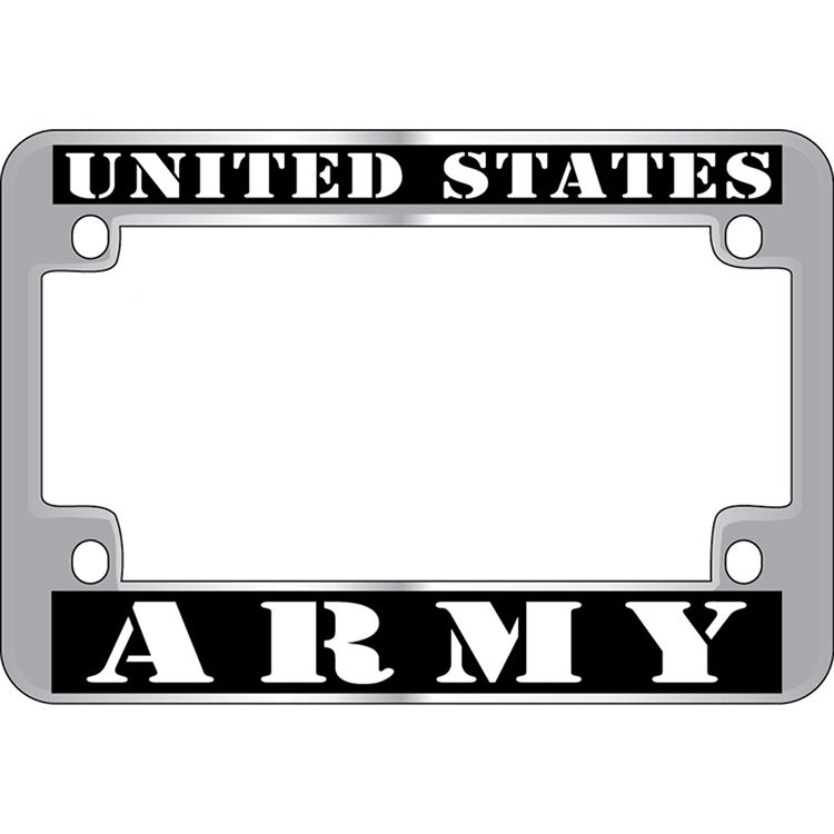 LP2929 Chrome License Plate Frame, Army - 5 x 7.25 in.