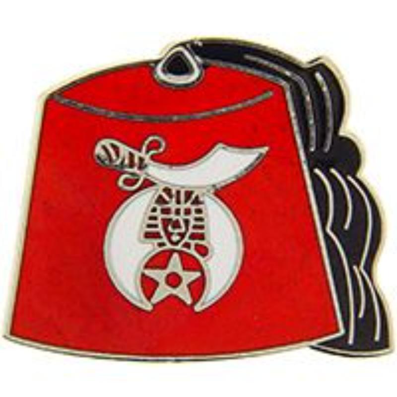 P02001 Pin - Orange, Shriner, Fez - 1 in.