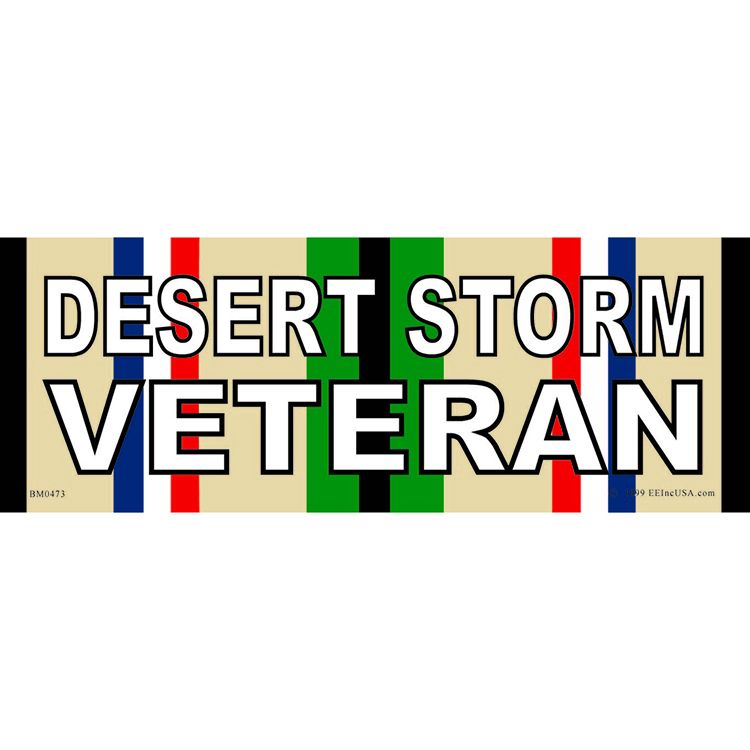 BM0473 Sticker - Desert Strom Service RB - Veteran - 3.5 x 10 in.