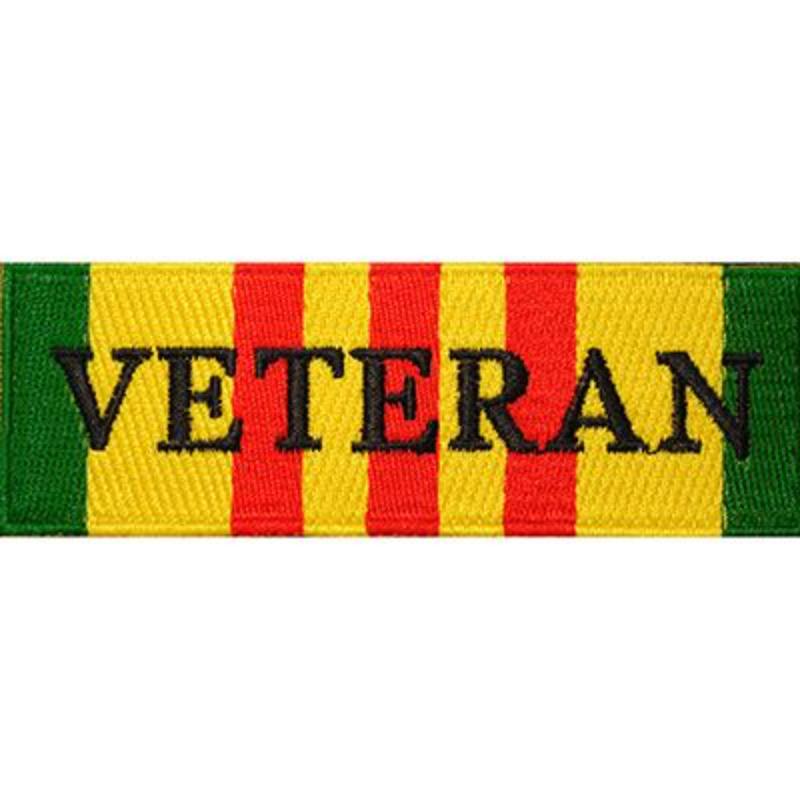 PM0252 Patch - Vietnam, Service Ribbon - Veteran - 4.25 x 1.5 in.