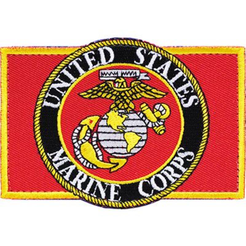 PM3831 Patch - USMC Logo, Rectangle - 3.5 x 2.5 in.