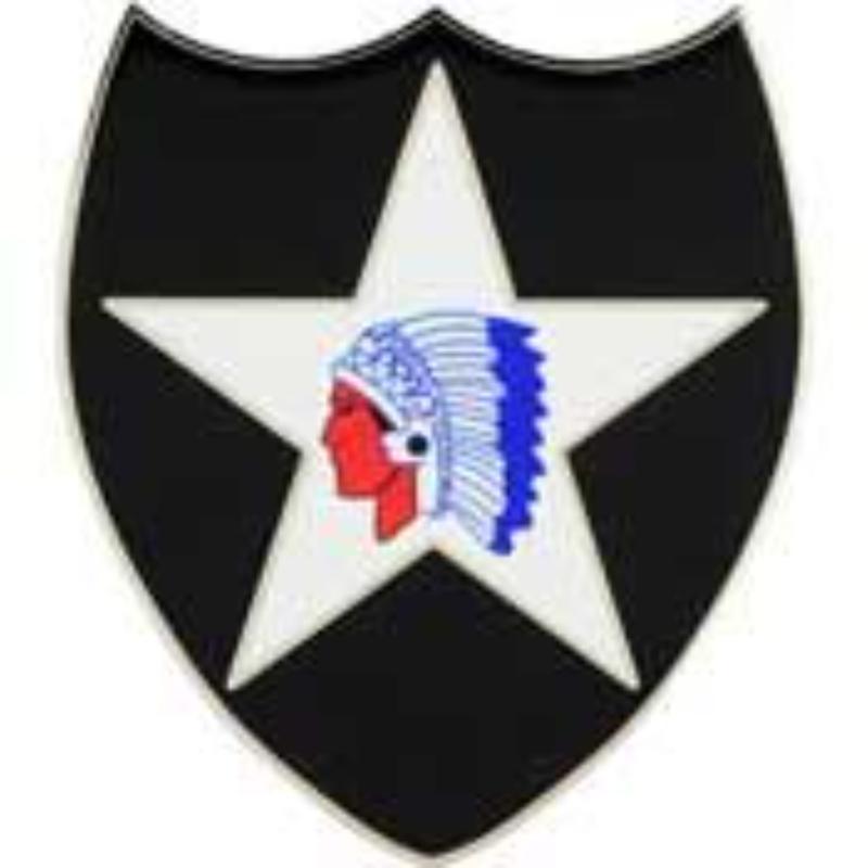 P16283 Pin - Army, 2nd Infantry Division - 1.5 in.