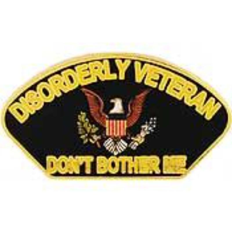 P12324 Pin - Fun, Disorderly Veteran - 1.25 in.