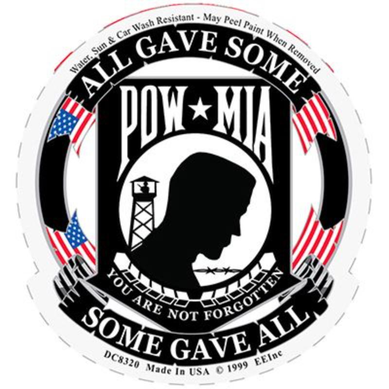 DC8320 Sticker - Pow Mia, Some Gave All - 3.5 in.