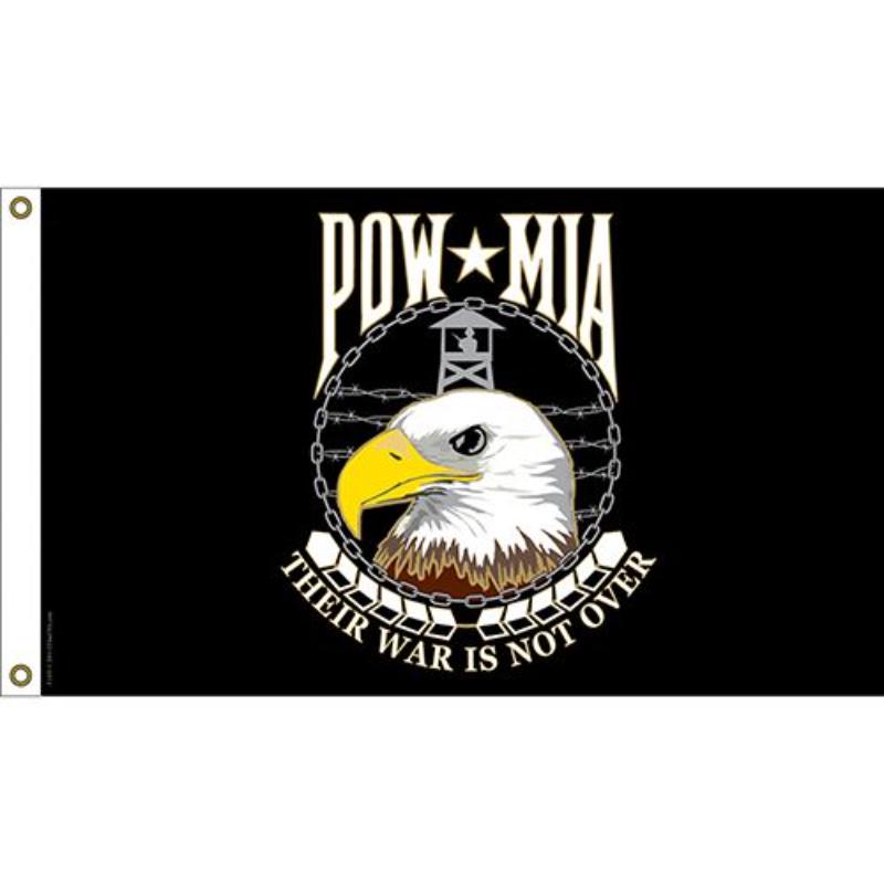 F1455 Flag - Pow Mia, Eagle - Their War is Not Over - 3 x 5 ft.