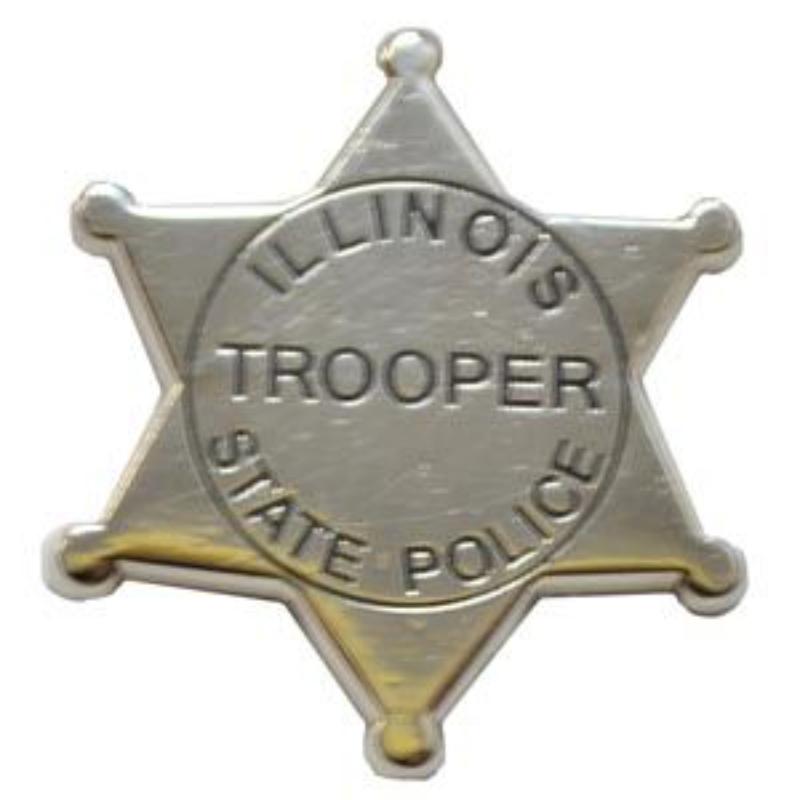 P02613 Pin-Police, decal, Illinois - 1 in.