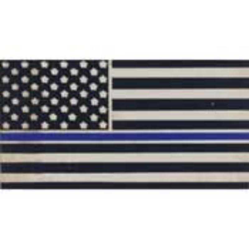 Police Honor Flag Pin - Blue Line - 1.125 in. - Durable Design