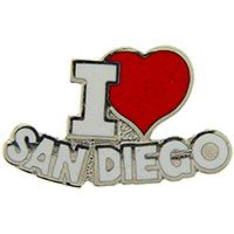 P03923 Pin - CA, San Diego, I Heart - 1 in.