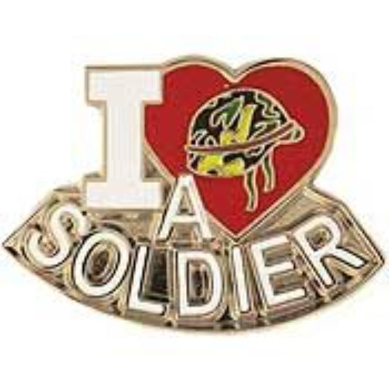 P03924 Pin - Soldier, I Love - 1 in.
