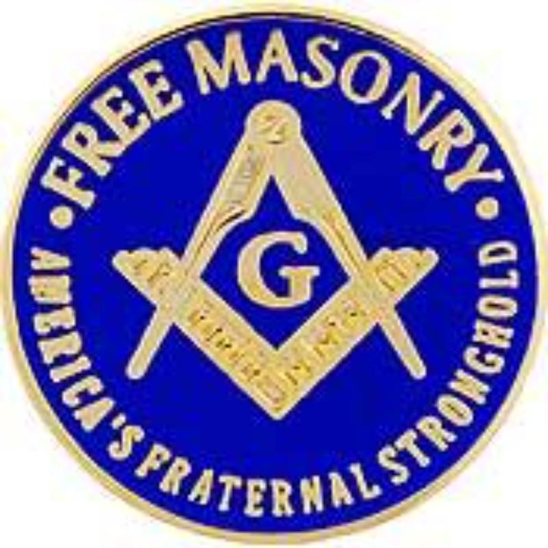 P06373 Pin - Orange, Masonic Free Mas - 1 in.