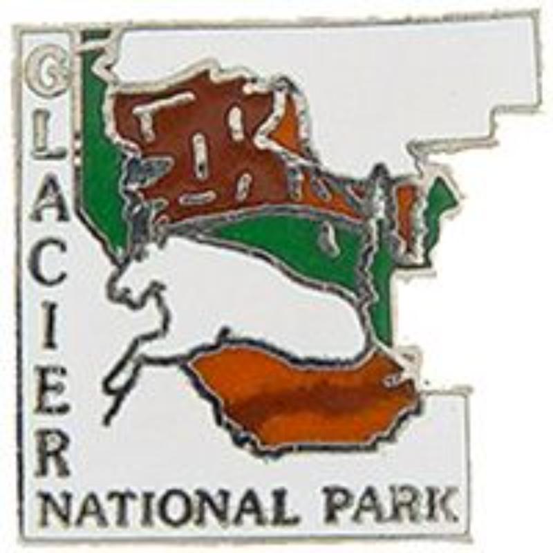 P09037 Pin - National Park, Glacier, NP - 1 in.