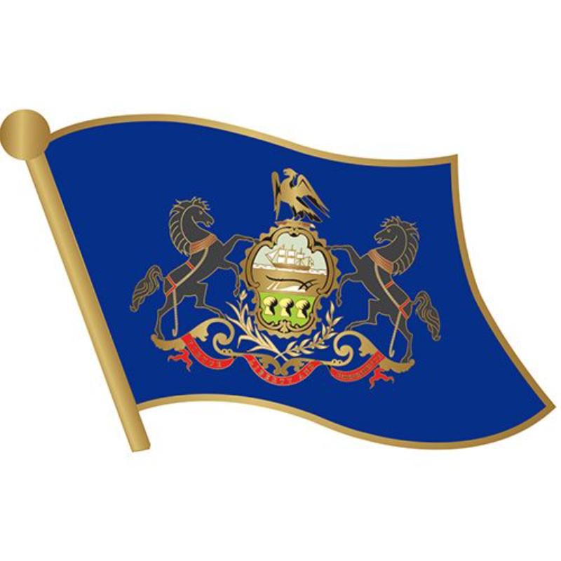 P09939 Flag Pin - Pennsylvania - 1.625 in.