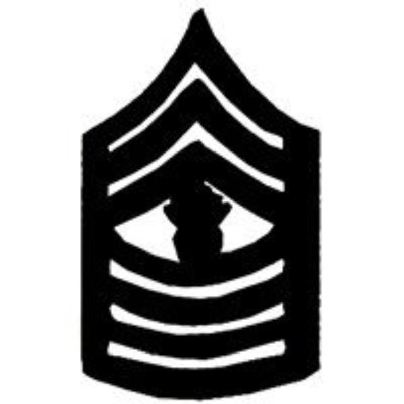 USMC E9 Master Gun Sergeant Rank - Gold - 0.88 in. Wide - Durable Material