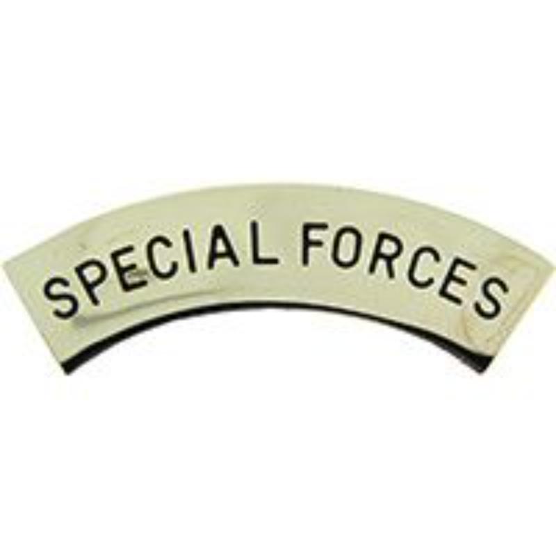 P12006 Pin - Special Forces, Tab - Black & Silver - 1.56 in.