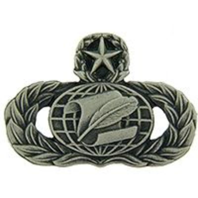 Mini Wing Pin - USAF Information Manager - Master Pewter - 0.88 in. - Durable Design