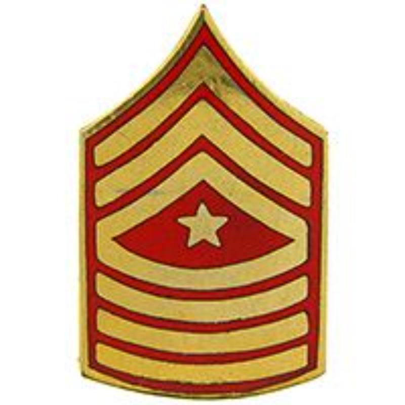 USMC E9 Sergeant Major Rank Insignia - Clear - 0.75 in. Wide