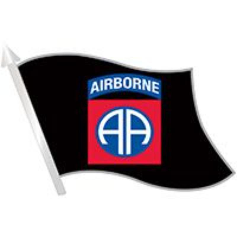 P12456 Pin - Army, 82nd Airborne Flag - 1.125 in.