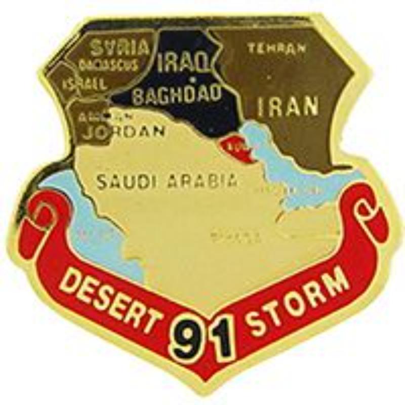 P12572 Pin - Desert Strom Map - 1 in.